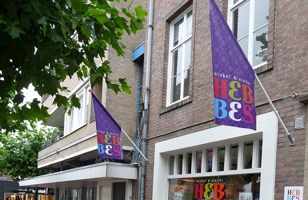 Kioskvlag / gevelvlag - duurzaam vlaggendoek - dubbelzijdige print - XYZ=50x50x100cm