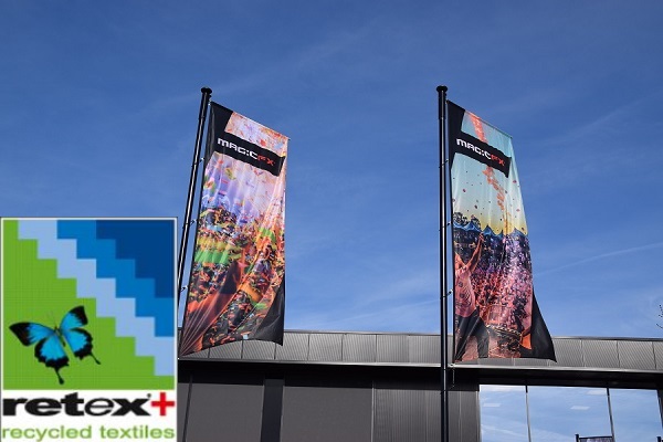 Baniervlag eco - gerecycled -  300x100 cm